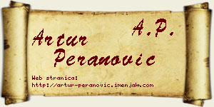 Artur Peranović vizit kartica